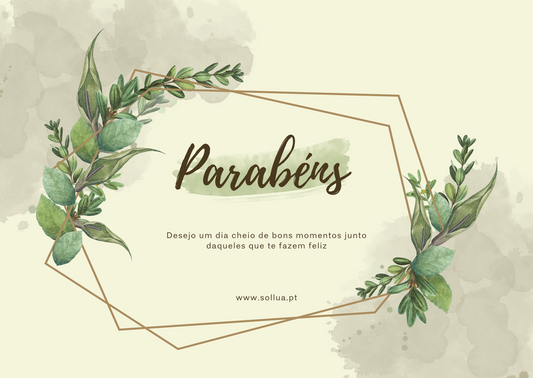 Cartão Parabéns (tons verde)