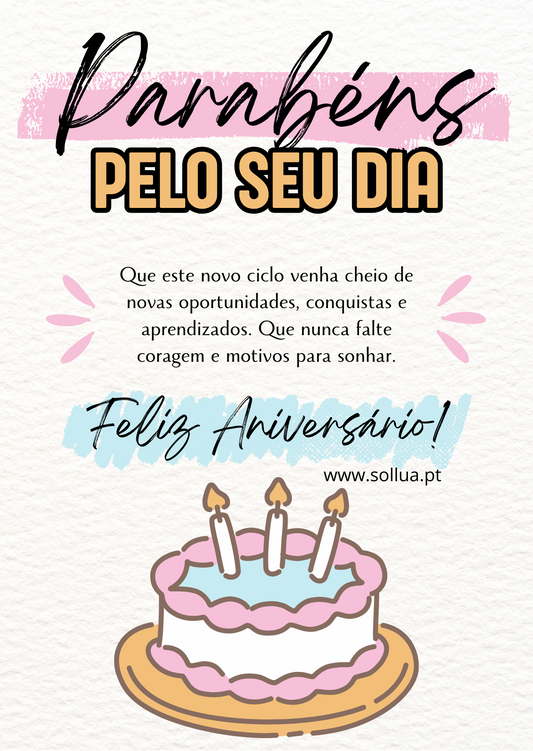 Cartão Parabéns